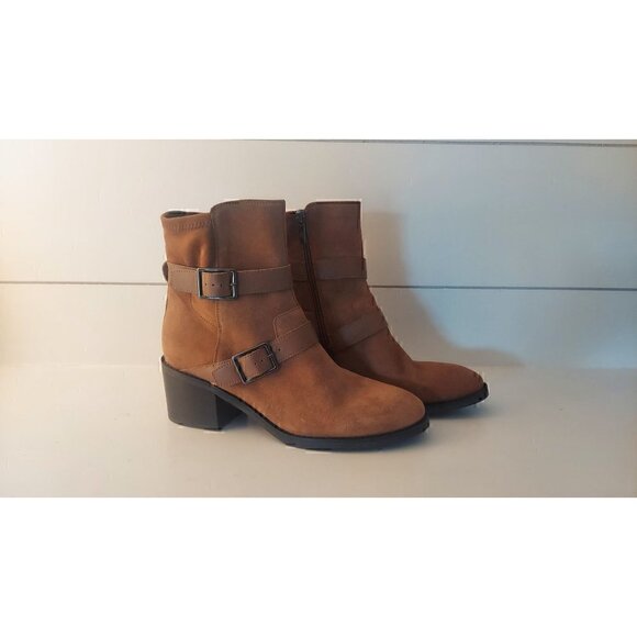 Donald Pliner Saddle Motorcycle Bootie/NWOB, Size 10M - Picture 3 of 9